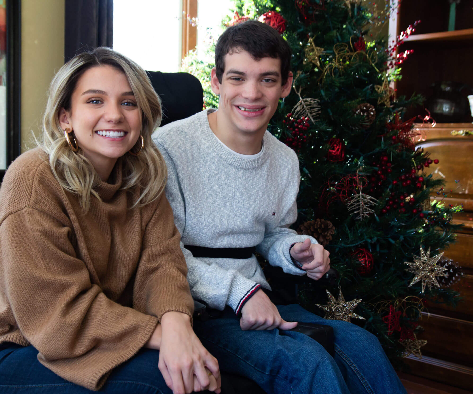 Megan and Patrick smiling at the camera.