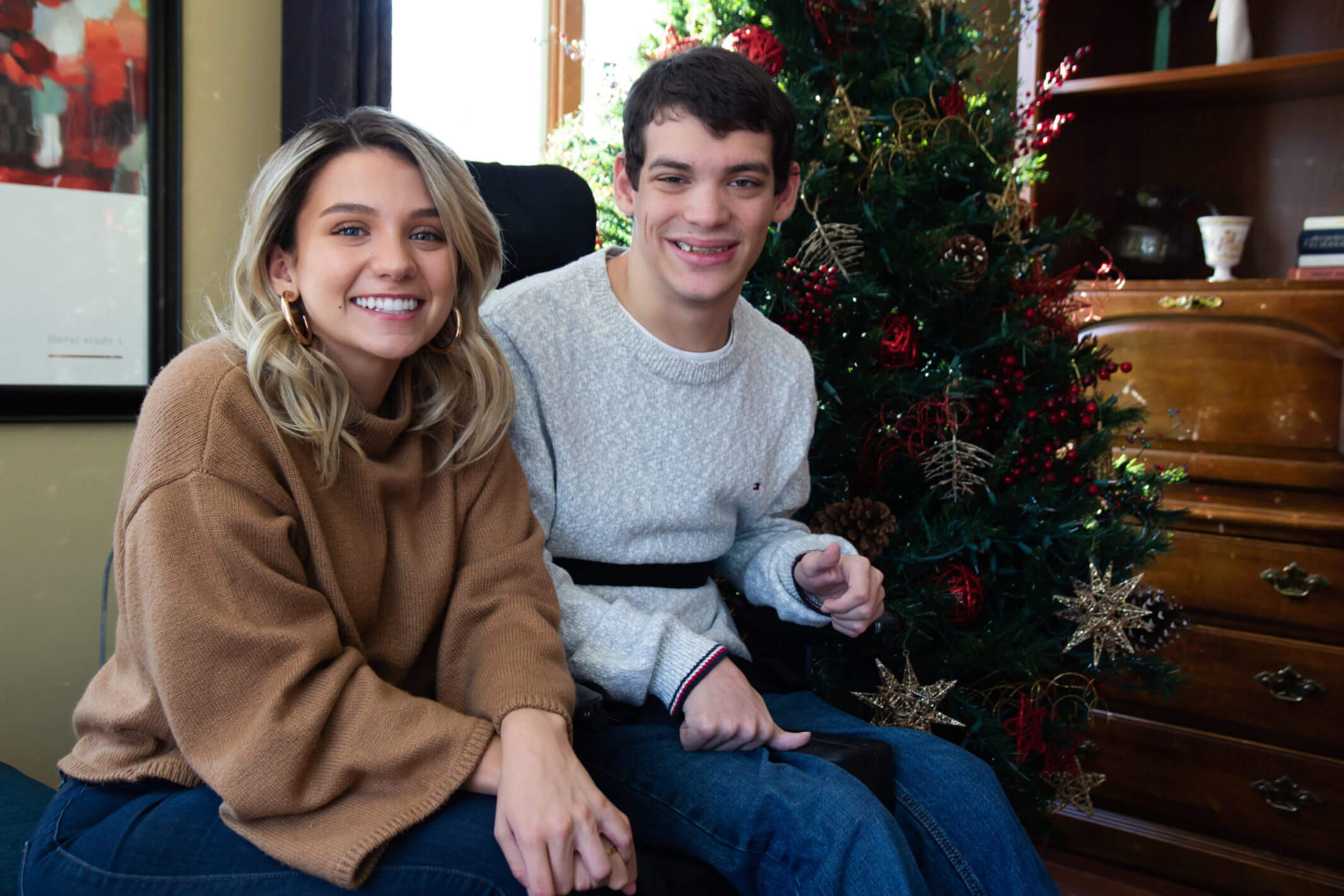 Megan and Patrick smiling at the camera.