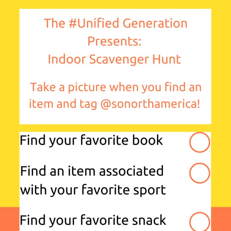 Screenshot of Indoor Scavenger Hunt list.