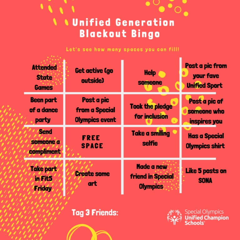 Image of Unified Generation Bingo from April.