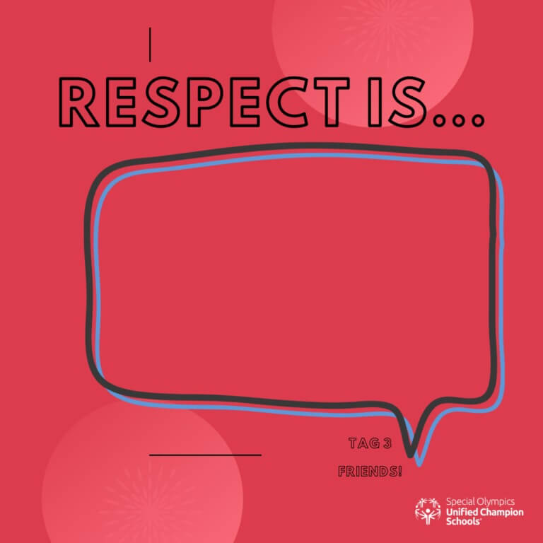 Template for people to share what respect means to them on Instagram.