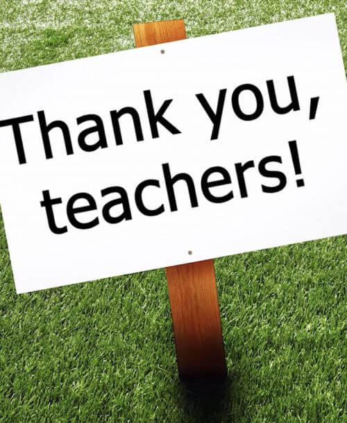 Thank you, teachers!