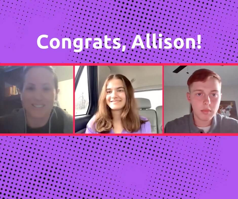Congrats, Allison!