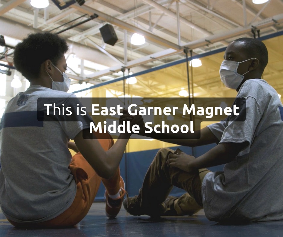 This is East Garner Magnet Middle School